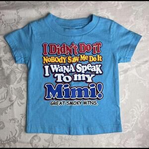 Rabbit Skins Shirt Size 12 Month Toddler Tee Blue Mimi